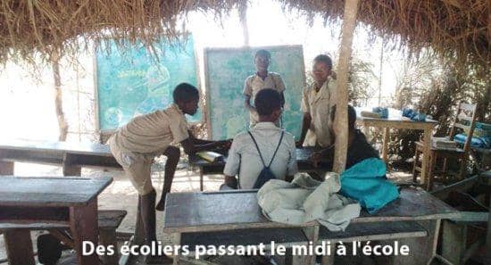 Scholars on their lunch break at school